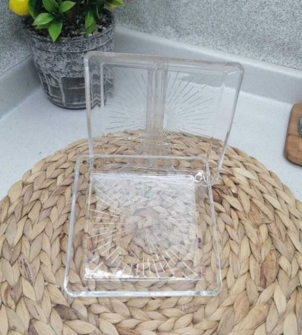 Paşabahçe Sunum Tabağı 68307 2Li Madlen Crystal Glass 15x15