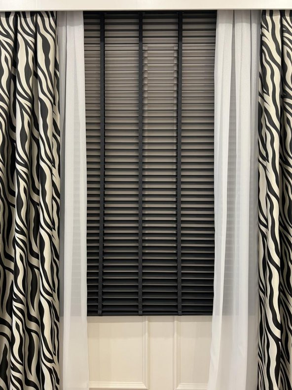 Jaluzi Perde Lake Polywood 50mm Ofis Modern Ve Tüm Mekanlar Için  Antrasit 140 x 150 - 3