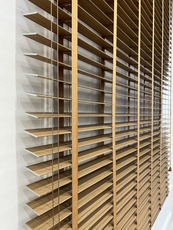 Jaluzi Perde Lake Polywood 50mm Ofis Modern Ve Tüm Mekanlar Için Kahverengi 200 x 100 - 3