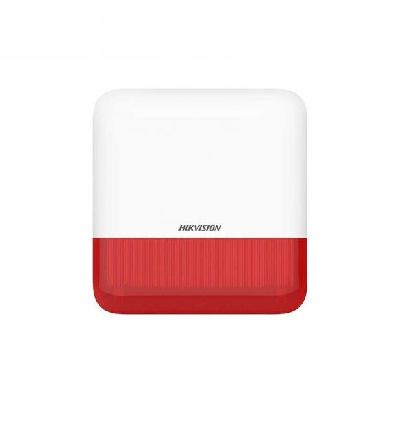 Hikvision DS-PS1-E-WE 868 MHz Kablosuz Harici Siren Kırmızı