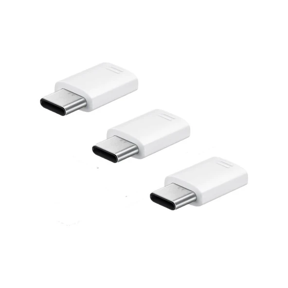 Samsung Micro USB to USB Type C Adaptörü Orjinal 3-Pack EE-GN930KWEGWW - 2