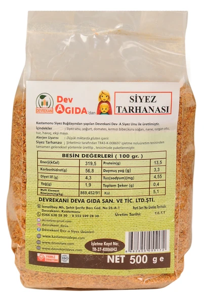 SİYEZ TARHANA ÇOCUK 500G