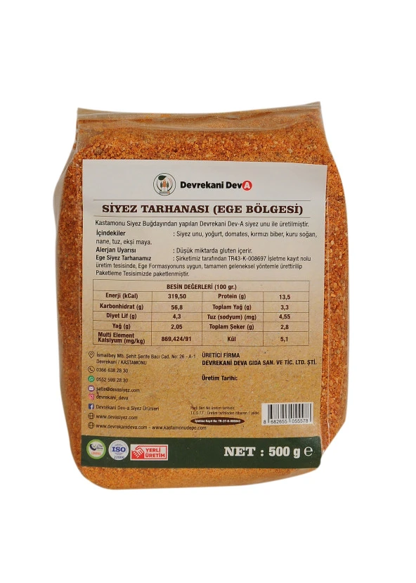 SİYEZ TARHANASI EGE 500G