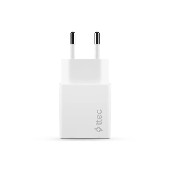 Ttec SmartCharger Seyahat Şarj Aleti 2.1A + Type-C Kablo Beyaz- 2SCS20CB - 3