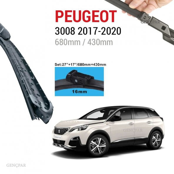 Peugeot 3008 Silecek Takımı 2017-2020
