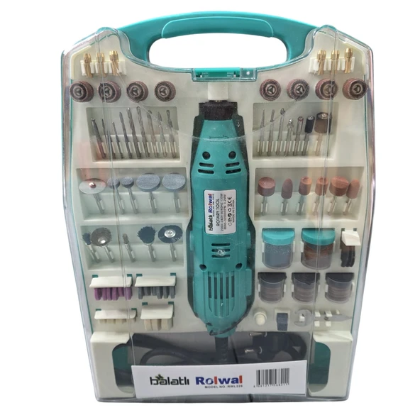 Rolwal Mini Taşlama Gravür Hobi Seti 226 Parça - 32000 Rpm