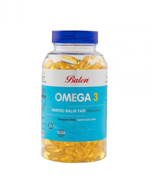 Balen Omega 3 Norveç Balık Yağı (Trigliserid) 1380 mg 200 Kapsül