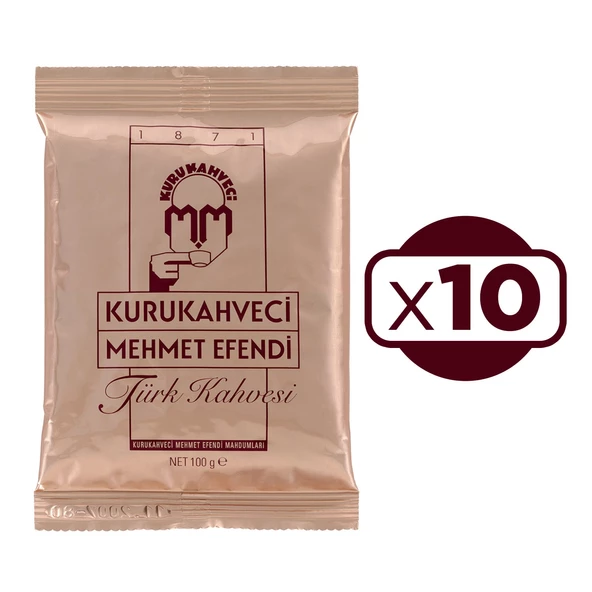 Kurukahveci Mehmet Efendi 100 gr 10lu Paket Türk Kahvesi