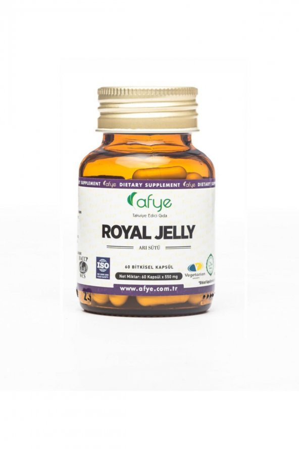 Royal Jelly Arı Sütü Liyofilize 60 Kapsül 550 Mg