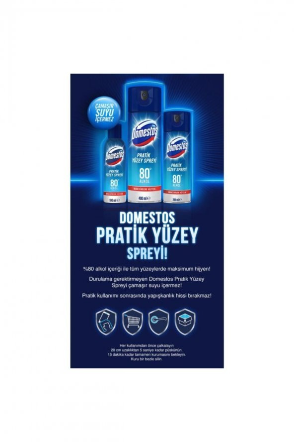 Domestos Pratik Yüzey Spreyi 400 Ml 4lü Set - 3