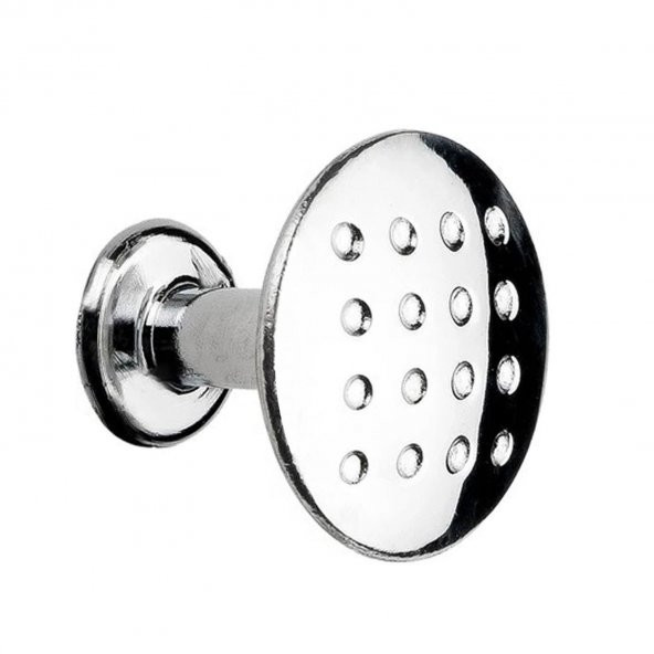 Noktalı Düğme Çekmece Dolap Kapak Kulpu Kulbu Krom Metal Daire Kulp