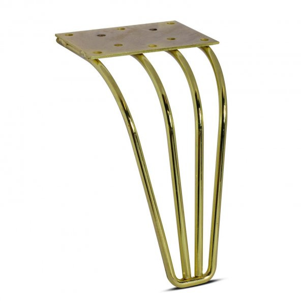 Nobel SATÜRN (ALTIN) Ayak Mobilya Ayağı Metal - 18 CM (VİDA HEDİYELİ) - 1