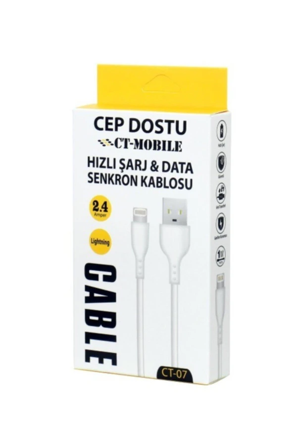 Dataline 2.4 Amper Iphone Lightning Data Kablosu Hızlı Şarj 1.5 Metre