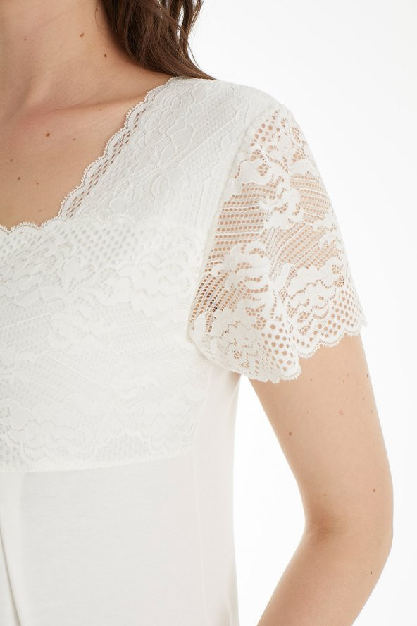 Kadın Düğmeli Kısa Kollu Lohusa Takımı İsem Moda 4110 - 10