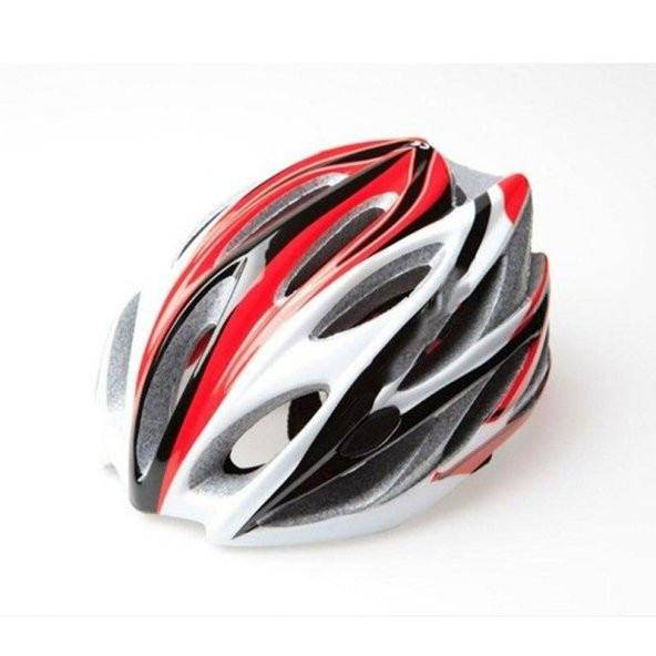 Kron Kask - Kv25-21 - Beyaz/Kırmızı 54-60 Cm