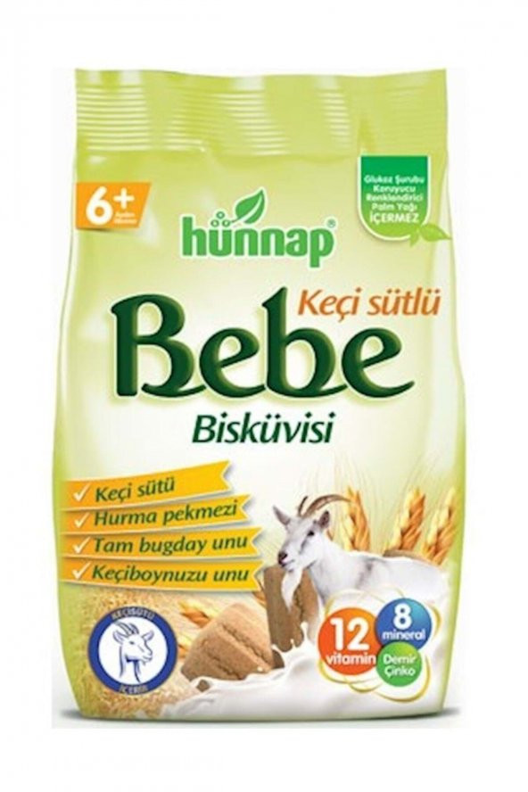 Hunnap Bebe Bisküvisi Keçi Sütlü 400 Gr X 12 Adet - 2