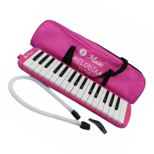 Pembe Melodika 32 Tuş Bez Çantalı 1 Adet Masis 32 Tuşlu Melodika Çantalı ürün görseli 1