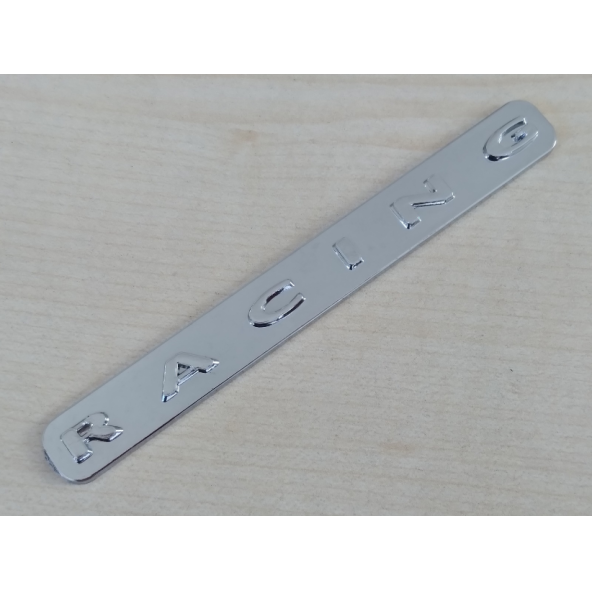 RACİNG LOGOSU 10,5x1,5cm KABARTMA SPORT ARMA GRİ (RACİNG ARMASI) RACİNG YAZISI - RACİNG LOGO