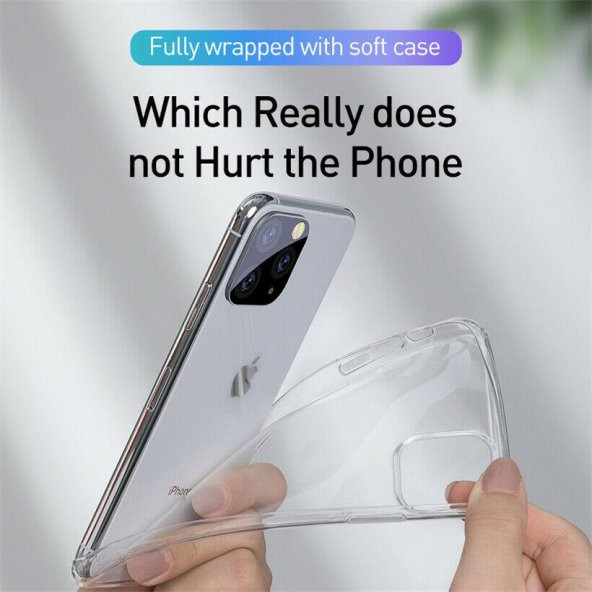 Apple iPhone 11 Pro 5.8inç Kılıf Şarj Tıpalı Silikon Kamera Korumalı - 8