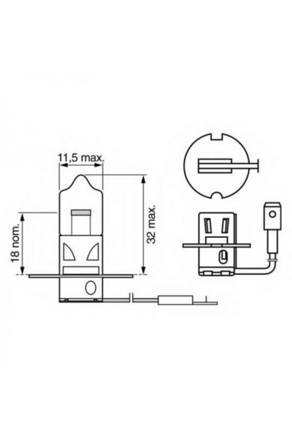 1987302802 12v 55w H3 Sis Farı Ampülü Kablolu - 2