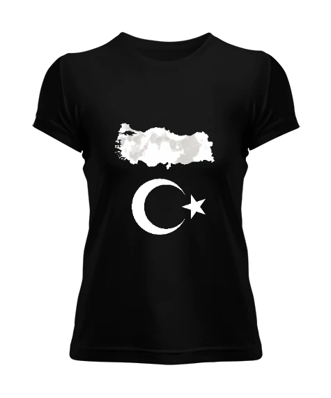 Türkiye,Türkiye bayrağı,Türkiye Haritası. Kadın Tişört