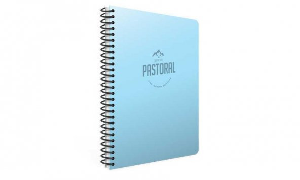 Gıpta Pastoral A4 96 Yaprak Plastik Kapak Spiralli Kareli Defter 12 Adet - 2