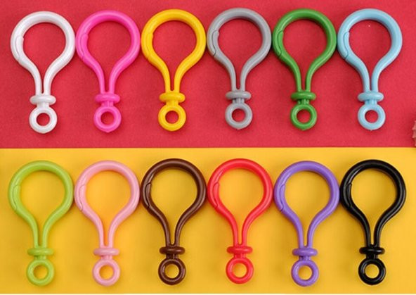 Hayal Sepeti Plastik Anahtarlık Kancası Büyük Boy Renkli (50 Adet) - 3