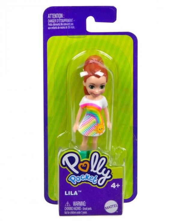 Polly Pocket ve Arkadaşları Serisi Lila Gökkuşağı Elbiseli GKL32