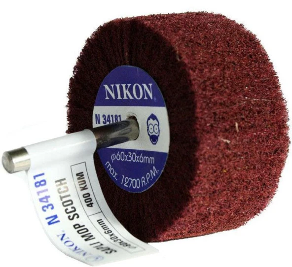 Nikon Saplı Mop Mob Keçe Zımpara 40-60 mm 80-120-240-320-400 Kum - 2