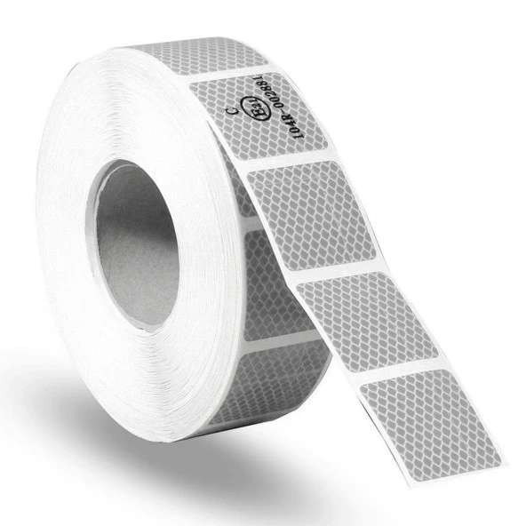 Tüvtürk Onaylı Reflektörlü Reflektif Fosforlu Şerit Bant Kesikli İkaz Bandı - 4