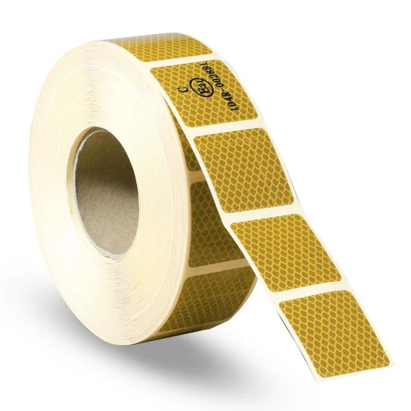 Tüvtürk Onaylı Reflektörlü Reflektif Fosforlu Şerit Bant Kesikli İkaz Bandı - 5