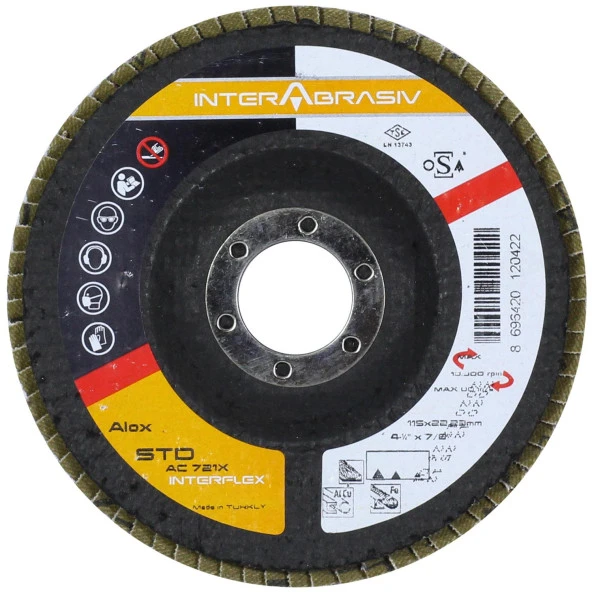 İNTERFLEX Ahşap FLAP DİSK Zımpara 40 Kum 115 mm - 3