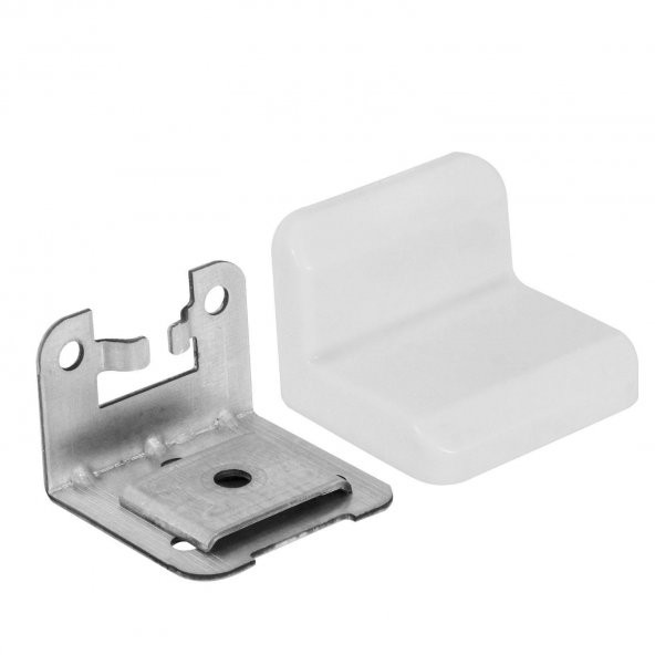 (5 ADET) Mobilya Dolap Askı Elemanı Montaj Bağlantı Sabitleme Demiri Beyaz