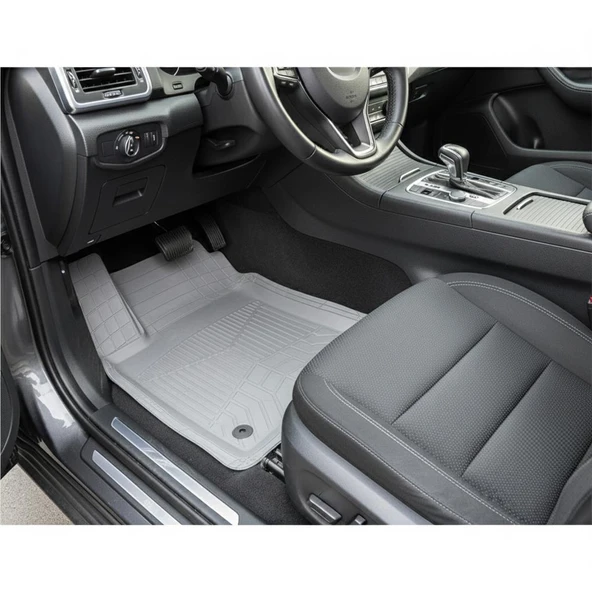 Pufi Premium Havuzlu paspas (100% Kauçuk) gri Renk Universal Özel Seri - Resim 2