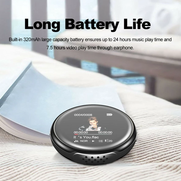 Ruizu M1 Mini Hoparlörlü Bluetooth MP3 Çalar 16GB - 6