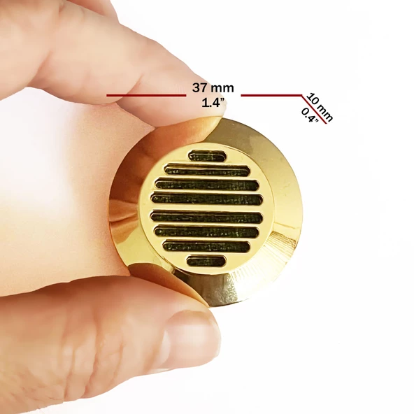 Metal Humidor Higrometresi ve Nemlendirici Haznesi Seti Sarı - 4