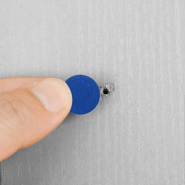 Yapışkanlı Vida Tapası Tıpası Mavi Vida Kapatıcı Kapağı 100 ADET - 3