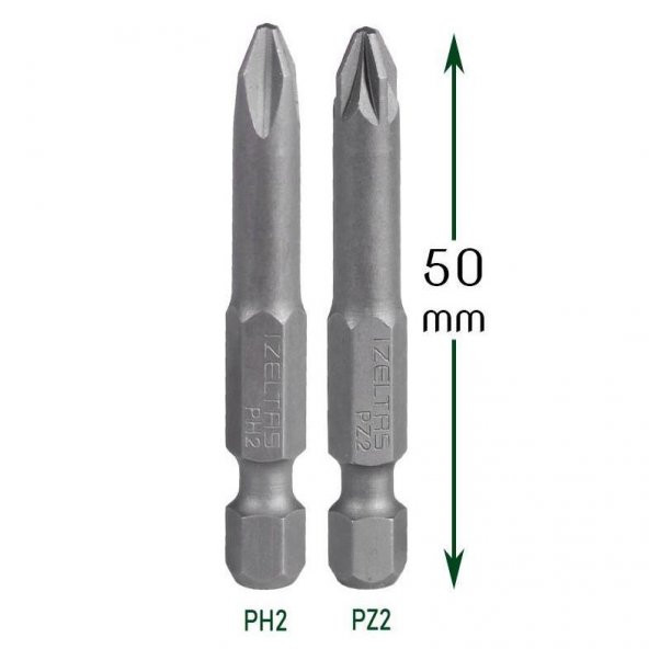 İzeltaş 2li Yıldız Bits Uç PH2 PZ2 Matkap Ucu Seti 50 mm - 2