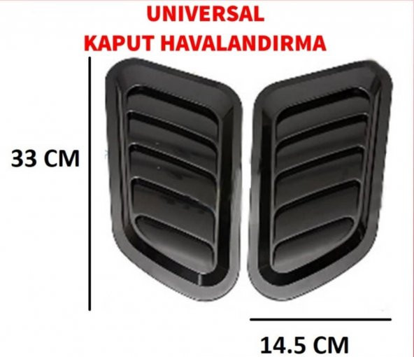Parlak Siyah Scoop Kaput Kabartma Havalandirma Offroad Otomobil - 5