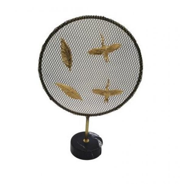 Crearthome Çember Metal Eskitme Renk Dekoratif Obje 36x25 cm SMT-5-ES