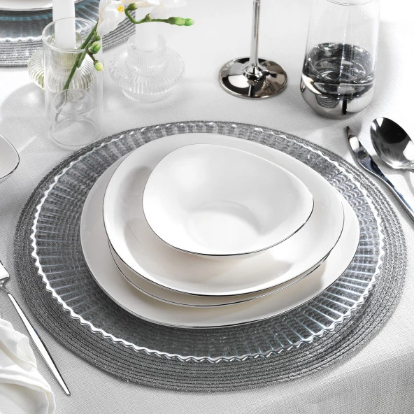 Schafer Dina Yemek Takımı 56 Parça-Platin - 4