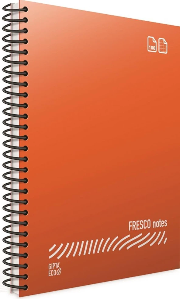 Gıpta Fresco A4 80 Yaprak Plastik Kapak Spiralli Defter Kareli- 12 Adet - 3