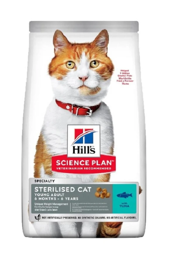 Hill's HILL'S SCIENCE PLAN Sterilised Genç Yetişkin Tuna Balıklı Kedi Maması 1,5kg