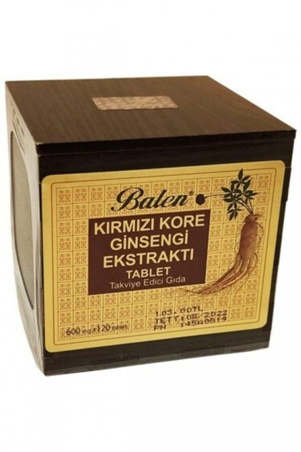Balen Kırmızı Kore Ginsengi Ekstraktı 600 mg 120 Tablet - 2