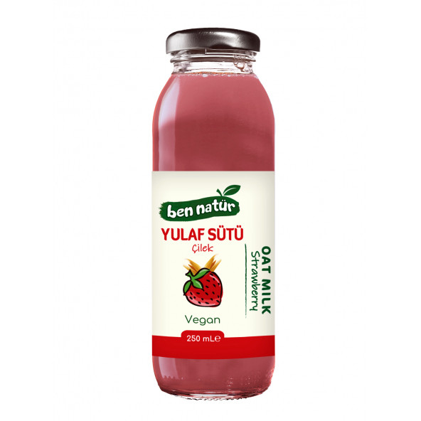 Ben natür Çilekli Yulaf Sütü 12 x 250 ml - 2