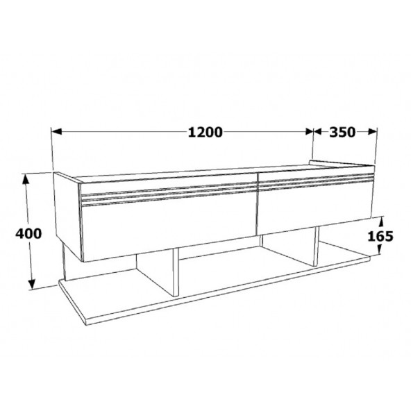 EVDEKİMODA KAŞE TV ÜNİTESİ (BEYAZ-SAFİR MEŞE) - 3