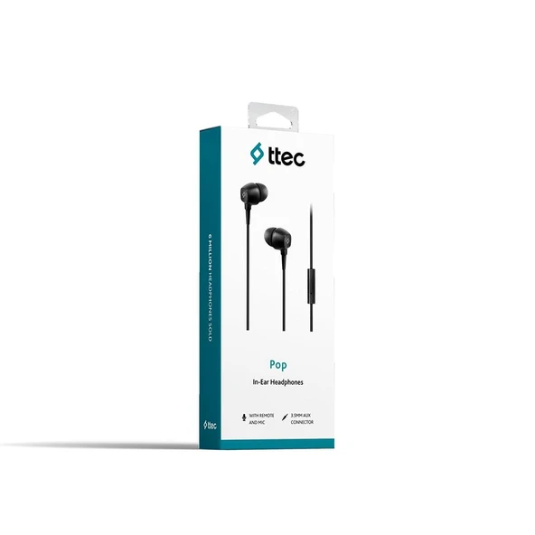 TTEC Pop Mikrofonlu Kulaklık Kulakiçi - Siyah - 2KMM13S - 2