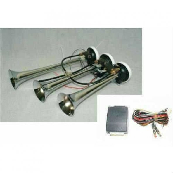 NURİ ALÇO HAVALI KORNA SET MODÜL 5 FARKLI SES 24 VOLT UYUMLU