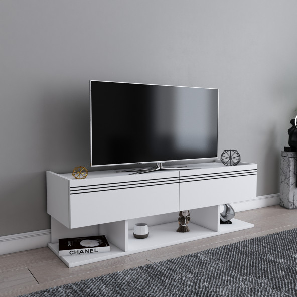 EVDEKİMODA KAŞE TV ÜNİTESİ (BEYAZ)
