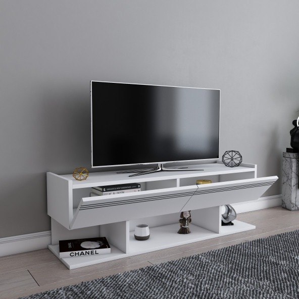 EVDEKİMODA KAŞE TV ÜNİTESİ (BEYAZ) - 2